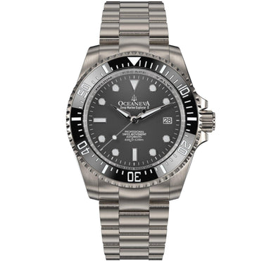 Oceaneva Deep Marine Explorer II Pro Diver Titanium Limited Edition 1250m - BKII200GMGTT Automatic watches, Gray dial watch, mens titanium watch, Titanium Watch, titanium watches for men